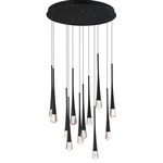 Pierce Multi Light Pendant - Black / Clear