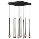 Stillo Square Multi Light Pendant - Black / Smoke