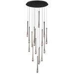 Stillo Round Multi Light Pendant - Black / Smoke