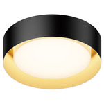 Echo Color-Select Ceiling Flush Light - Black / Gold / White Acrylic