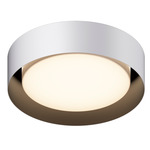 Echo Color-Select Ceiling Flush Light - White / Black / White Acrylic