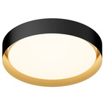 Echo Color-Select Ceiling Flush Light - Black / Gold / White Acrylic