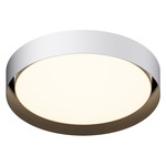 Echo Color-Select Ceiling Flush Light - White / Black / White Acrylic