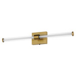 Fuse Color-Select Bathroom Vanity Light - Natural Aged Brass / Clear / White