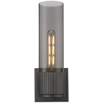Bolivar Wall Sconce - Matte Black / Light Smoked