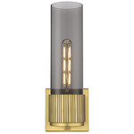 Bolivar Wall Sconce - Brushed Brass / Light Smoked