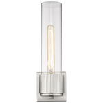Bolivar Wall Sconce - Satin Nickel / Clear