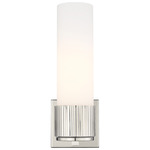 Bolivar Wall Sconce - Satin Nickel / Matte White