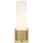 Bolivar Wall Sconce - Brushed Brass / Matte White