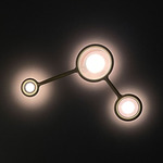 Constellation Tri Stars Wall Sconce - Black Stardust / Copper