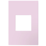Adorne Plastic Screwless Wall Plate with Microban - Rosa