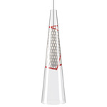 Cono Di Luce Pendant - Red / Clear