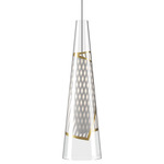Cono Di Luce Pendant - Gold / Clear