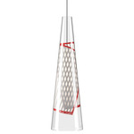 Cono Di Luce Pendant - Red / Clear