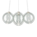 Random Cloud Chandelier - Matte White / Clear