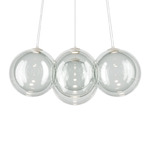 Random Cloud Chandelier - Matte White / Clear
