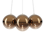 Random Cloud Chandelier - Matte White / Glossy Bronze