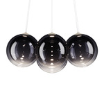 Random Cloud Chandelier - Matte White / Glossy Smoke