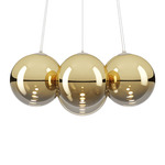 Random Cloud Chandelier - Matte White / Gold