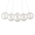 Random Cloud Chandelier - Matte White / Frosted White