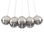Random Cloud Chandelier - Matte White / Chrome