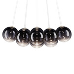 Random Cloud Chandelier - Matte White / Glossy Smoke