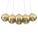 Random Cloud Chandelier - Matte White / Gold
