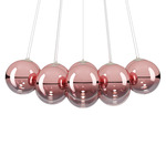 Random Cloud Chandelier - Matte White / Rose Gold