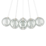 Random Cloud Chandelier - Matte White / Clear