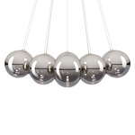 Random Cloud Chandelier - Matte White / Chrome