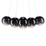Random Cloud Chandelier - Matte White / Glossy Smoke