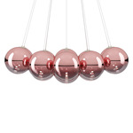Random Cloud Chandelier - Matte White / Rose Gold