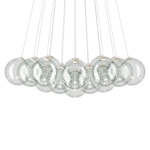 Random Cloud Chandelier - Matte White / Clear