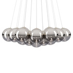 Random Cloud Chandelier - Matte White / Chrome
