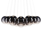 Random Cloud Chandelier - Matte White / Glossy Smoke