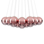 Random Cloud Chandelier - Matte White / Rose Gold
