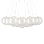 Random Cloud Chandelier - Matte White / Frosted White