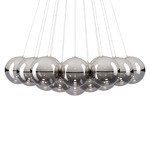 Random Cloud Chandelier - Matte White / Chrome