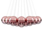 Random Cloud Chandelier - Matte White / Rose Gold