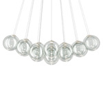 Random Cloud Chandelier - Matte White / Clear