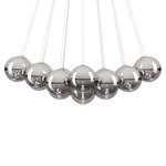 Random Cloud Chandelier - Matte White / Chrome