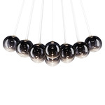 Random Cloud Chandelier - Matte White / Glossy Smoke