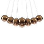 Random Cloud Chandelier - Matte White / Glossy Bronze