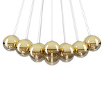 Random Cloud Chandelier - Matte White / Gold