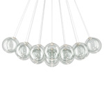 Random Cloud Chandelier - Matte White / Clear