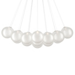 Random Cloud Chandelier - Matte White / Frosted White