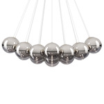 Random Cloud Chandelier - Matte White / Chrome