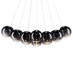 Random Cloud Chandelier - Matte White / Glossy Smoke