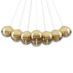 Random Cloud Chandelier - Matte White / Gold