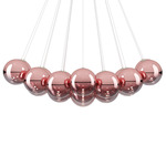 Random Cloud Chandelier - Matte White / Rose Gold